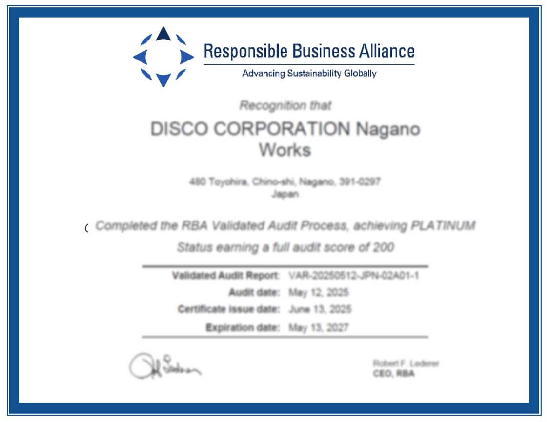 Earned Platinum Status in the RBA VAP Audit